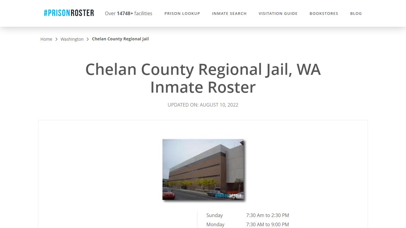 Chelan County Regional Jail, WA Inmate Roster - Prisonroster